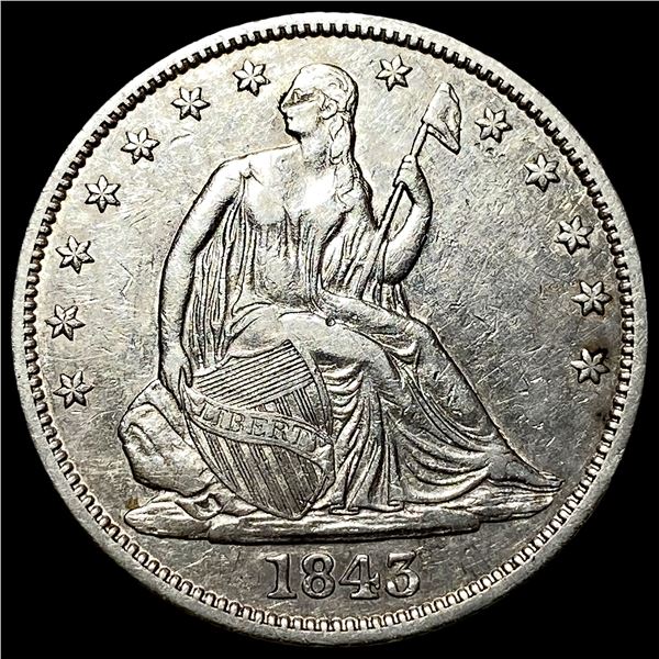 1843 Silver Half Dollar (Seated Liberty) UNCIRCULATED