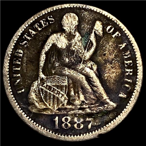 1887 Seated Liberty Dime NICELY CIRCULATED