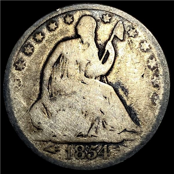 1854-O Silver Seated Liberty Half Dollar NICELY CIRCULATED