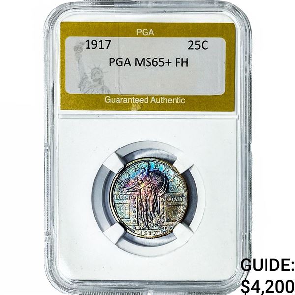 1917 Standing Liberty Quarter PGA MS65+FH