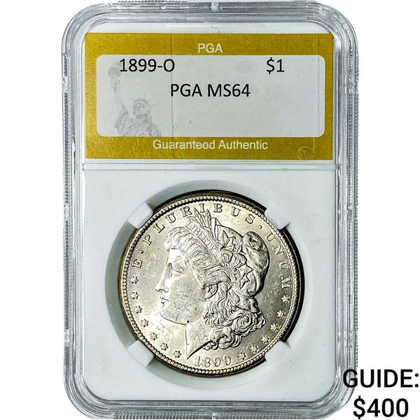 1899-O Morgan Silver Dollar PGA MS64