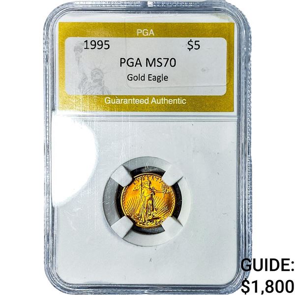 1995 $5 Gold Half Eagle PGA MS70 Gold Eagle