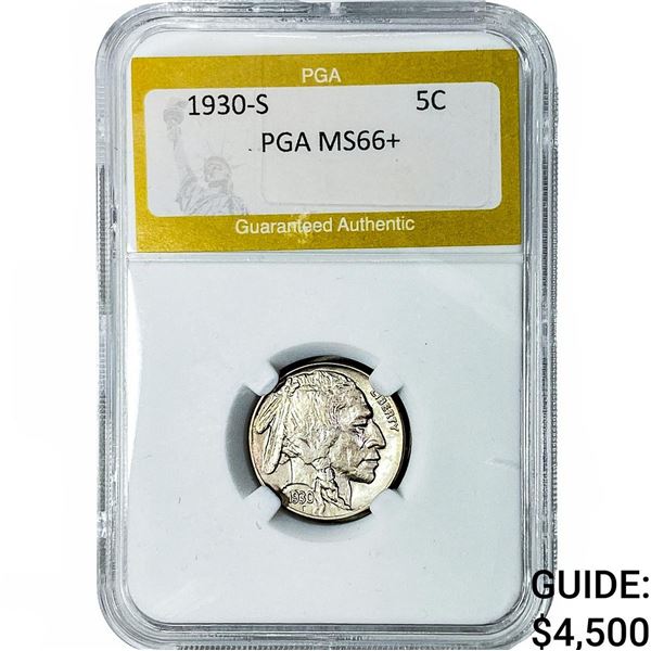 1930-S Buffalo Nickel PGA MS66+
