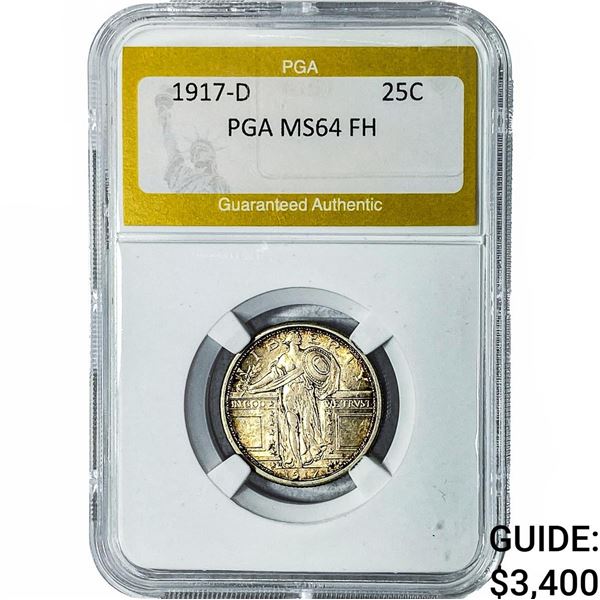 1917-D Standing Liberty Quarter PGA MS64FH