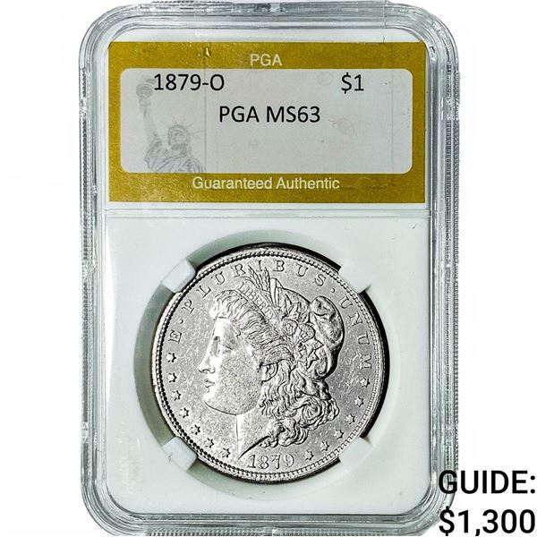 1879-O Morgan Silver Dollar PGA MS63