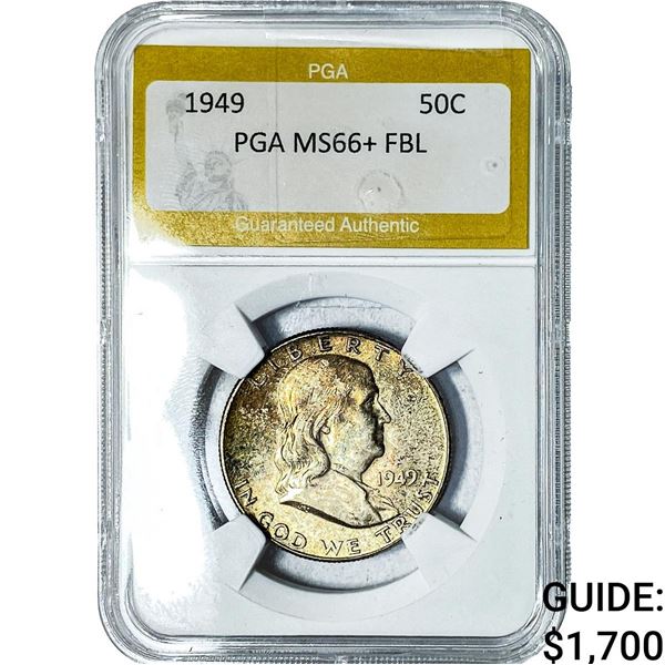 1949 Franklin Half Dollar PGA MS66+FBL