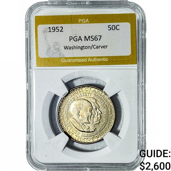 1952 Washington Carver Half Dollar PGA MS67 Washington/Carver