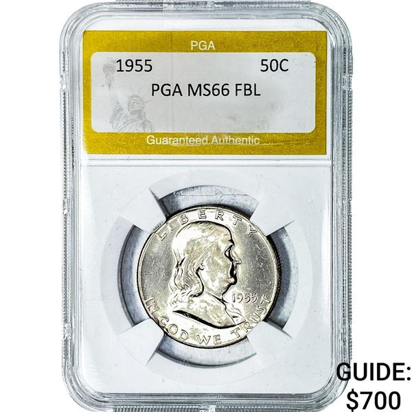 1955 Franklin Half Dollar PGA MS66FBL