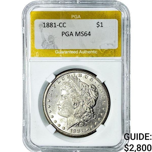 1881-CC Morgan Silver Dollar PGA MS64