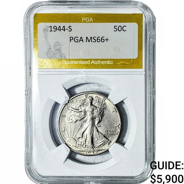 1944-S Walking Liberty Half Dollar PGA MS66+