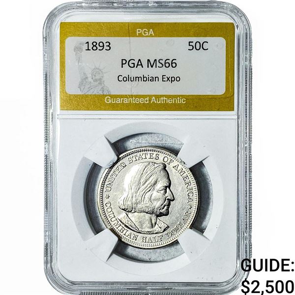 1893 Columbian Expo Half Dollar PGA MS66