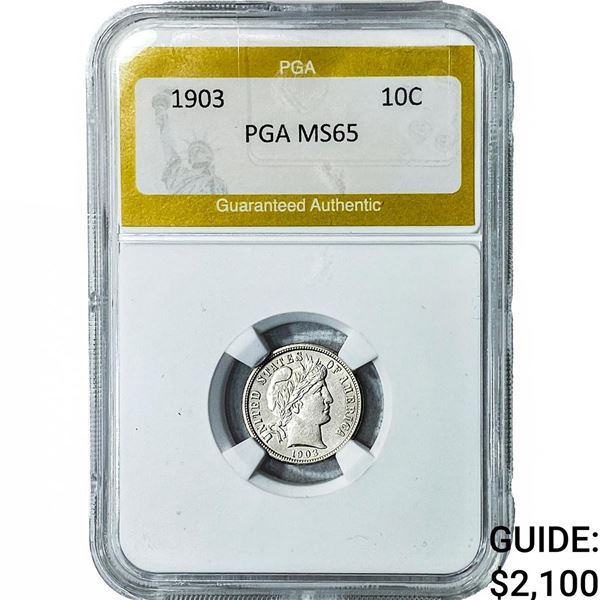 1903 Barber Dime PGA MS65