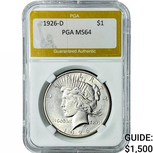 1926-D Morgan Silver Dollar PGA MS64