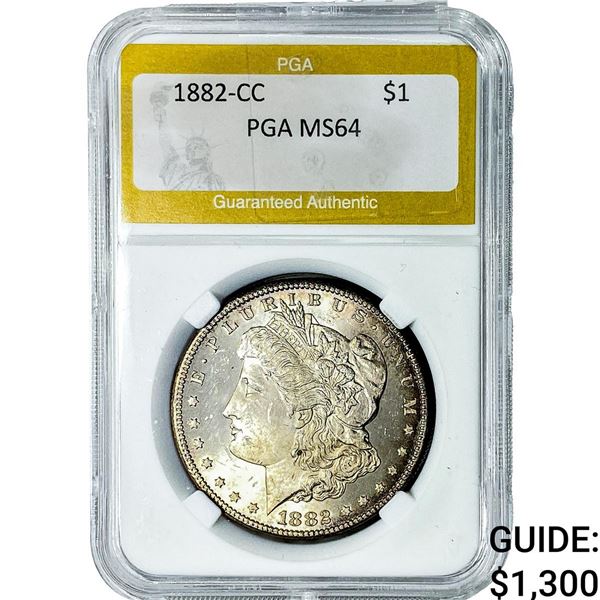 1882-CC Morgan Silver Dollar PGA MS64