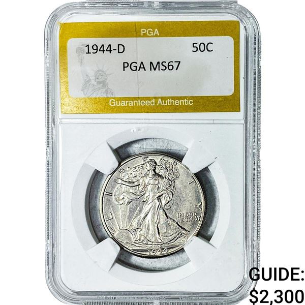 1944-D Walking Liberty Half Dollar PGA MS67