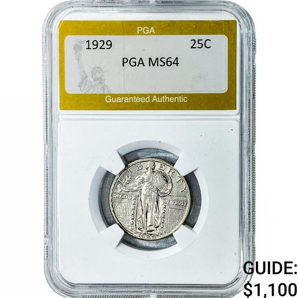 1929 Standing Liberty Quarter PGA MS64