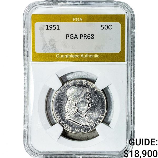1951 Franklin Half Dollar PGA PR68