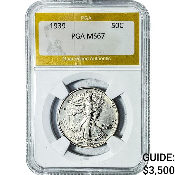 1939 Walking Liberty Half Dollar PGA MS67