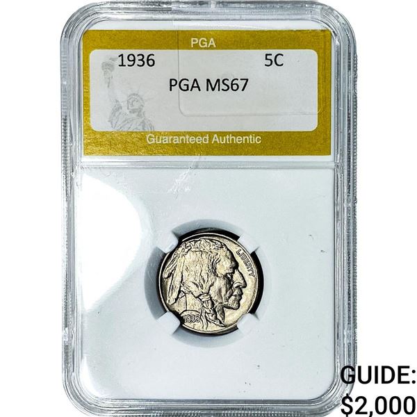 1936 Buffalo Nickel PGA MS67
