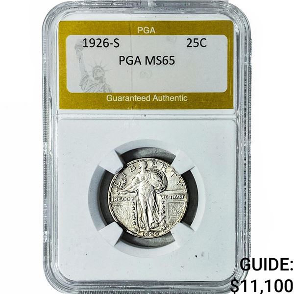 1926-S Standing Liberty Quarter PGA MS65