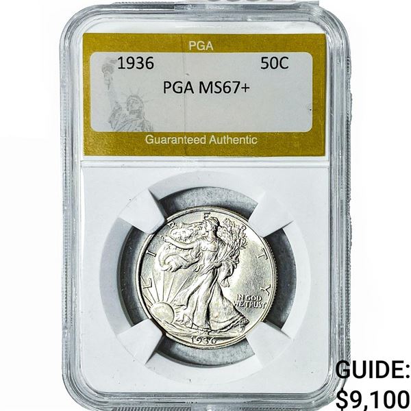 1936 Walking Liberty Half Dollar PGA MS67+