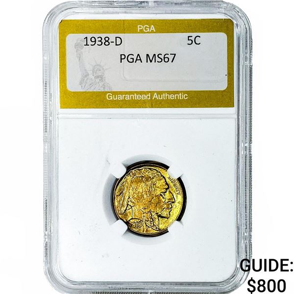 1938-D Buffalo Nickel PGA MS67