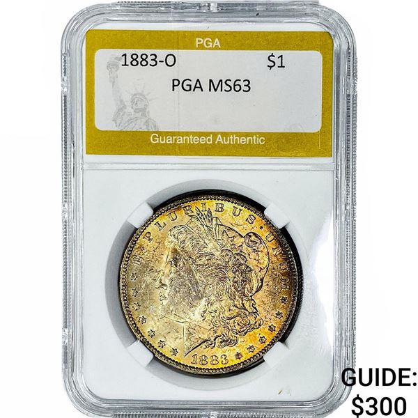 1883-O Morgan Silver Dollar PGA MS63