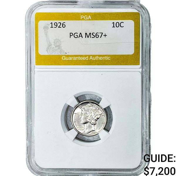 1926 Mercury Silver Dime PGA MS67+