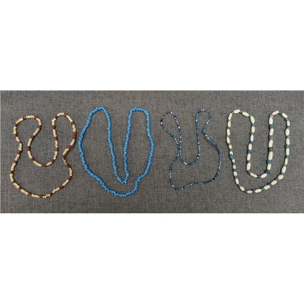 4 STANDS OF TRADE BEAD NECKLACES