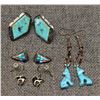 Image 1 : FIVE PAIRS OF NAVAJO EARRINGS
