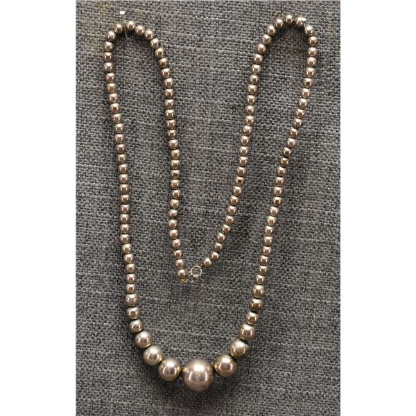 STEARLING SILVER BEAD NECKLACE