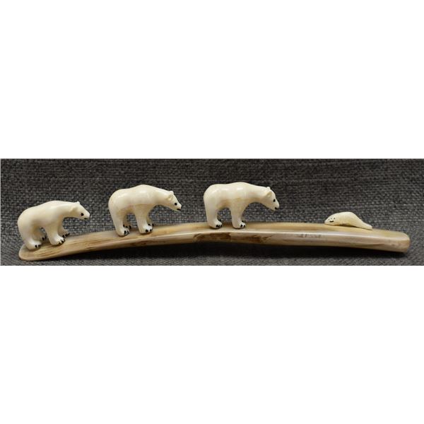 INUPIAT ESKIMO IVORY CAVING (SIMEON PATKOTAK SR.)