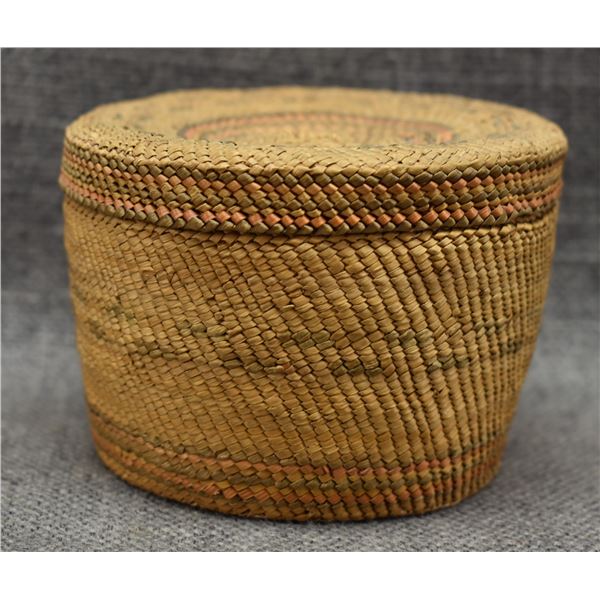 NOOTKA/ MAKAH LIDDED BASKET