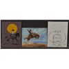 Image 1 : THREE MINIATURE WESTERN PAINTINGS/DRAWINGS