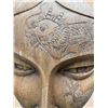 Image 2 : Carved Stone Stylized Buddha / Asian Head Garden Sculpture with Etched Dragon Detail (Approx.