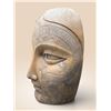 Image 3 : Carved Stone Stylized Buddha / Asian Head Garden Sculpture with Etched Dragon Detail (Approx.