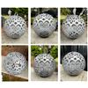 Image 2 : Group of Approx. 8 Filigree Cutout Metal Garden Orb / Globe Light Sculpture