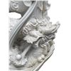 Image 3 : Large Carved White Marble Guan Yin Riding Dragon Garden Statue Sculpture (Approx. 45x83in)