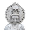 Image 4 : Large Carved White Marble Guan Yin Riding Dragon Garden Statue Sculpture (Approx. 45x83in)