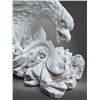 Image 2 : Large Carved White Marble Swooping Eagle Garden Statue Sculpture Right Facing (Approx. Across 31x31)
