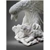 Image 2 : Large Carved White Marble Swooping Eagle Garden Statue Sculpture Left Facing (Approx. Across 31x31)
