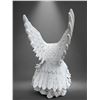 Image 3 : Large Carved White Marble Swooping Eagle Garden Statue Sculpture Left Facing (Approx. Across 31x31)