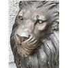 Image 5 : Large Cast Bronze-Finish Seated Guardian Lion Estate Garden Statue Sculpture Right Facing (Approx. 3
