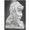 Image 2 : Large Carved White Marble Roaring Guardian Lion Estate Garden Statue Sculpture Right Facing (Approx.