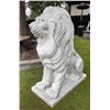 Image 5 : Large Carved White Marble Roaring Guardian Lion Estate Garden Statue Sculpture Right Facing (Approx.
