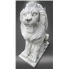 Image 1 : Large Carved White Marble Roaring Guardian Lion Estate Garden Statue Sculpture Left Facing (Approx. 