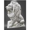 Image 2 : Large Carved White Marble Roaring Guardian Lion Estate Garden Statue Sculpture Left Facing (Approx. 