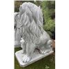 Image 2 : Large Carved White Marble Guardian Lion with Cub Estate Garden Statue Sculpture Right Facing (Approx
