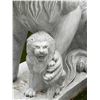 Image 4 : Large Carved White Marble Guardian Lion with Cub Estate Garden Statue Sculpture (Approx. 24x57x65)
