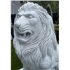 Image 5 : Large Carved White Marble Guardian Lion with Cub Estate Garden Statue Sculpture (Approx. 24x57x65)